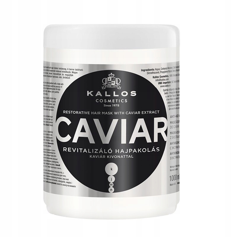 Kallos KJMN Caviar Restorative Hair Mask rewitalizująca maska do włosów z e