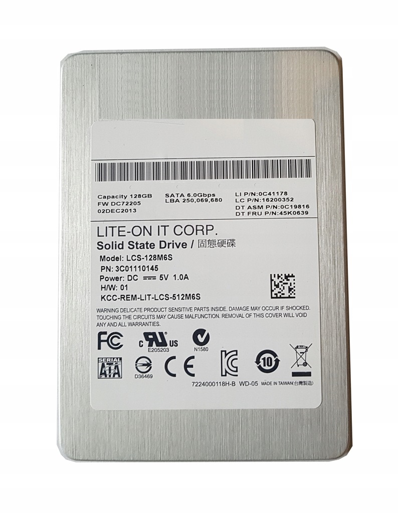 Dysk SSD Lite-On LCS-128M6S 128GB SATA III D.01