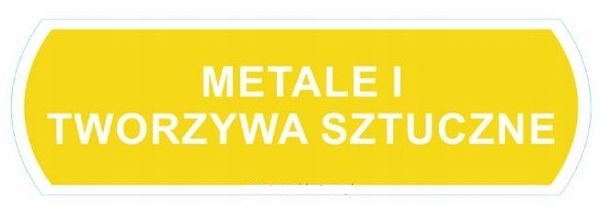 NAKLEJKA NA KOSZ DO SEGREGACJI METAL TW.SZT DX 677