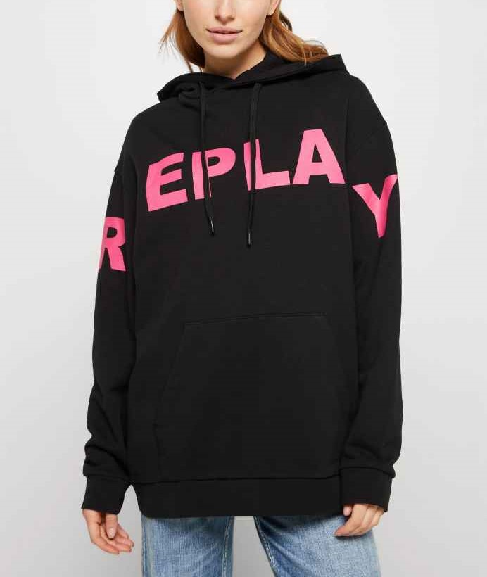 Bluza z kapturem damska REPLAY czarna XL