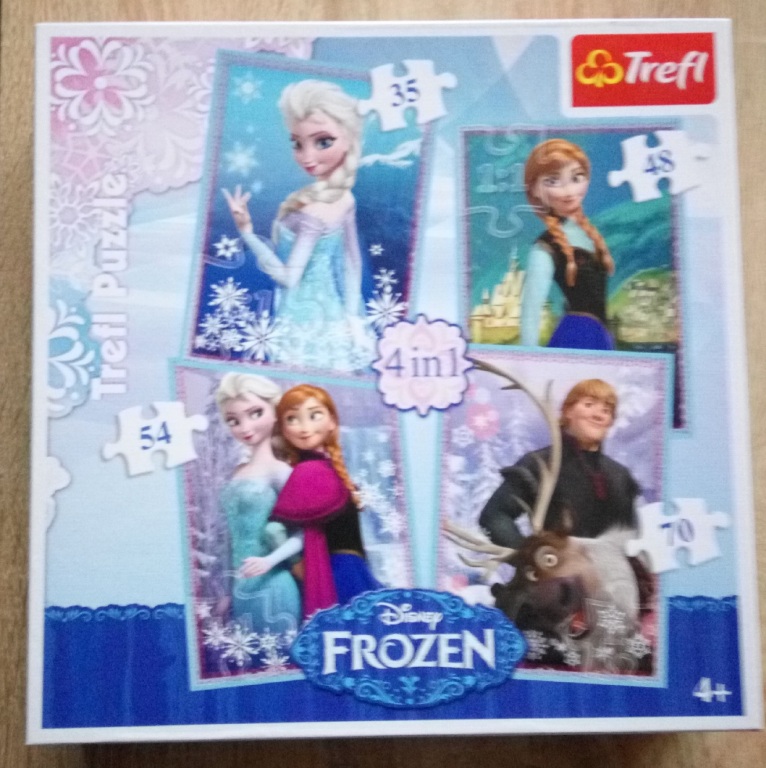 PUZZLE 4 W 1 KRAINA LODU FROZEN