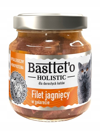 Basttet'o Holistic | Jednobiałkowa mokra karma dla kota Filet z jagnięciny