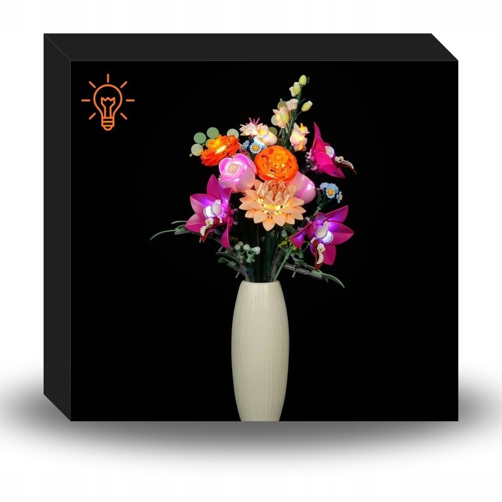 OŚWIETLENIE LED do LEGO Botanical Bukiet różowych kwiatów 103 (BEZ LEGO)