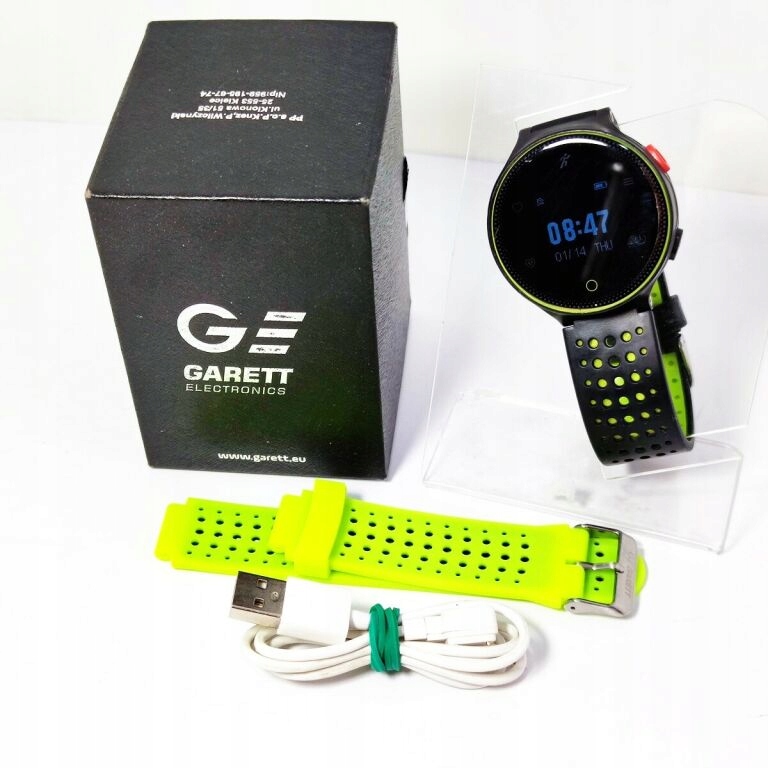 SMARTWATCH GARETT SPORT 21 CZARNO-ZIELONY