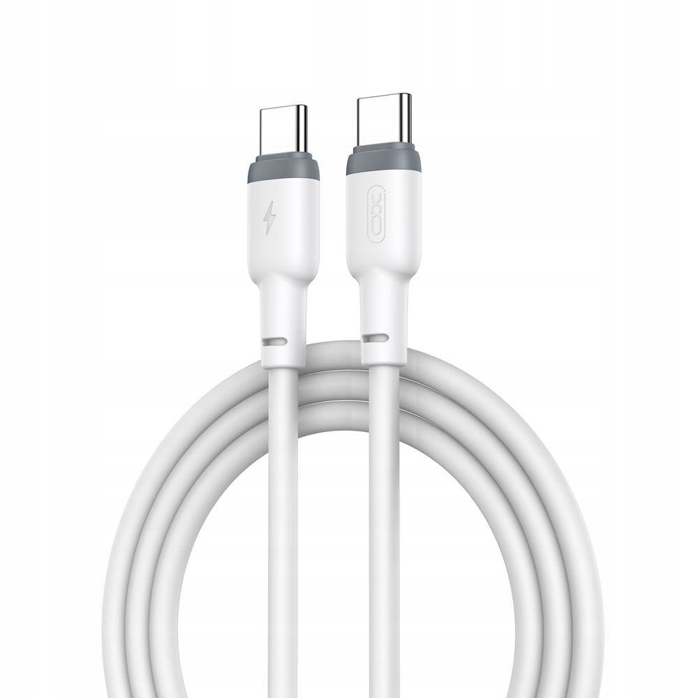 Kabel PD USB-C - USB-C 1,0m 60W biały
