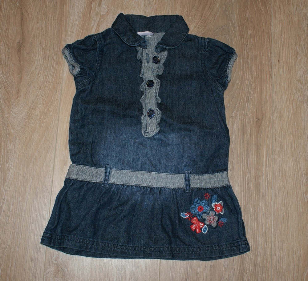 CHEROKEE _ prześliczna sukienka jeansowa _ 74