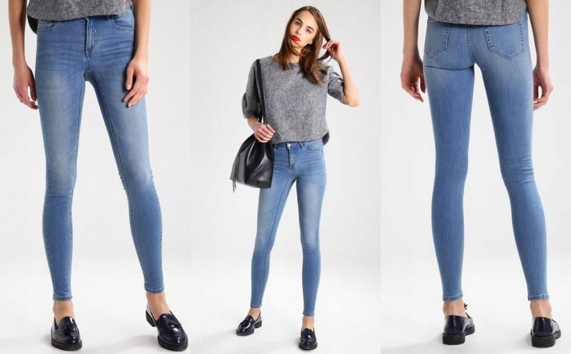 A23I011 JEANSY SPODNIE SKINNY RURKI VILA M