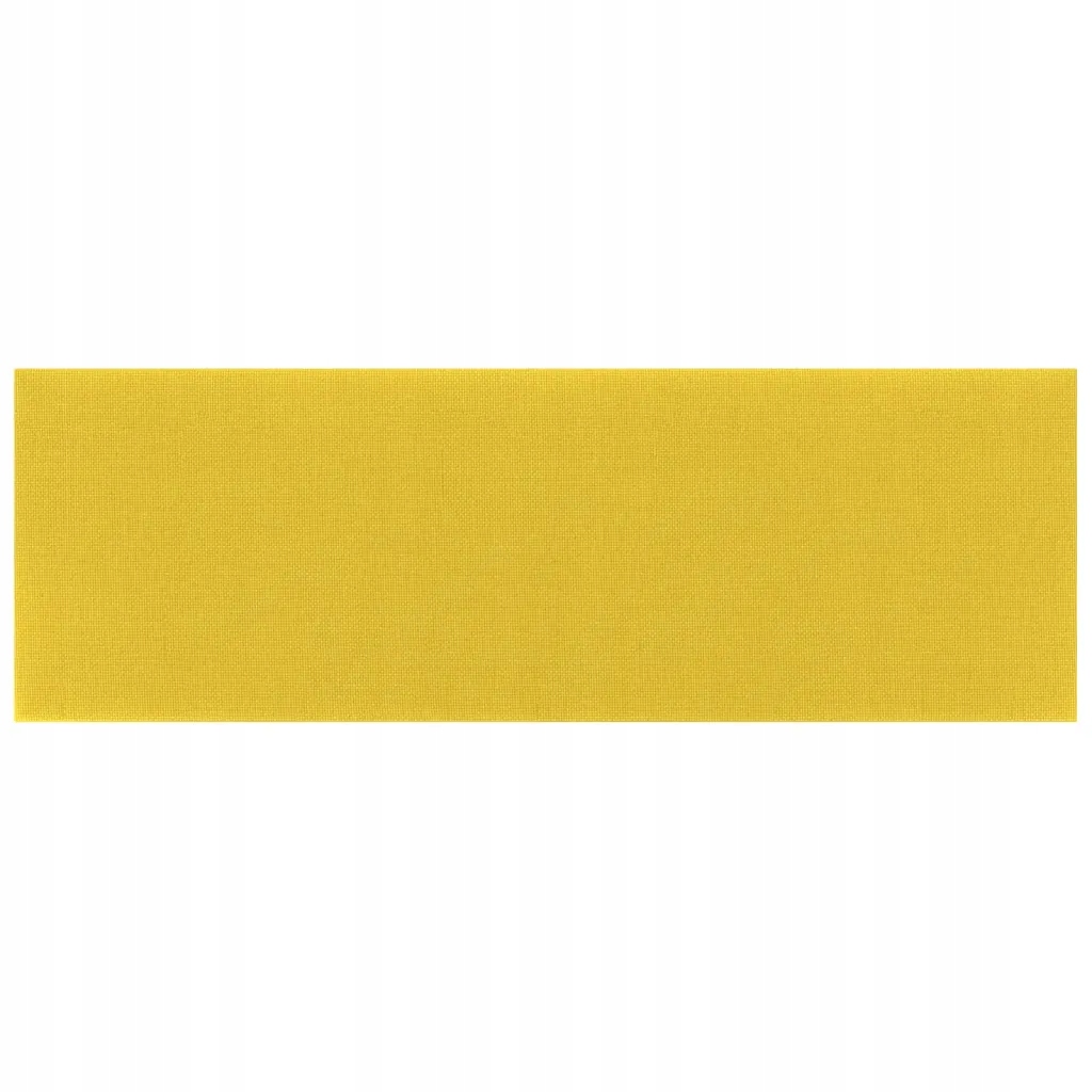 vidaXL Panele ścienne, 12 szt, jasnożółte, 90x30 cm, tkanina, 3,24 m²