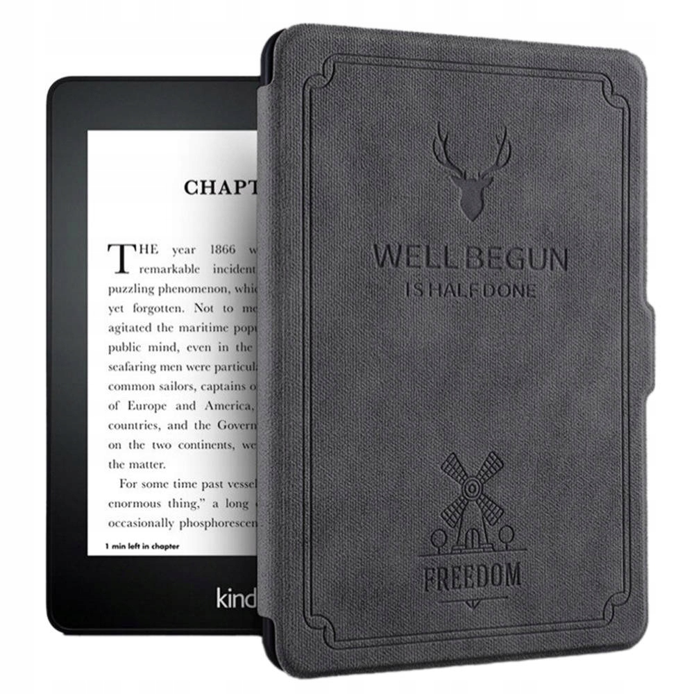 Etui futerał Smart Motto do Kindle Paperwhite 1/2/3 (Szare)