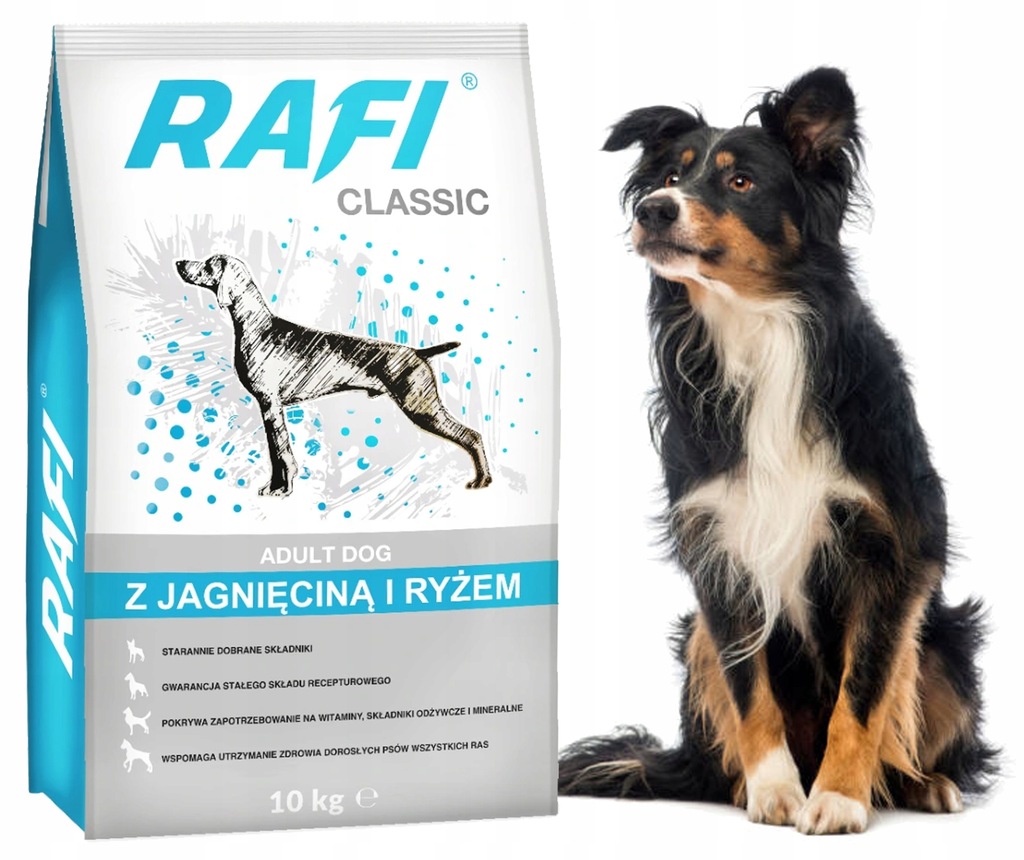 RAFI CLASSIC KARMA SUCHA Z JAGNIĘCINĄ RYŻEM 10KG