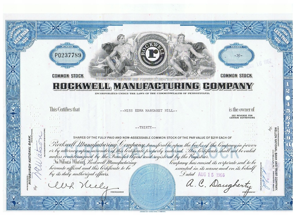 Rockwell Manufacturing Company 1966