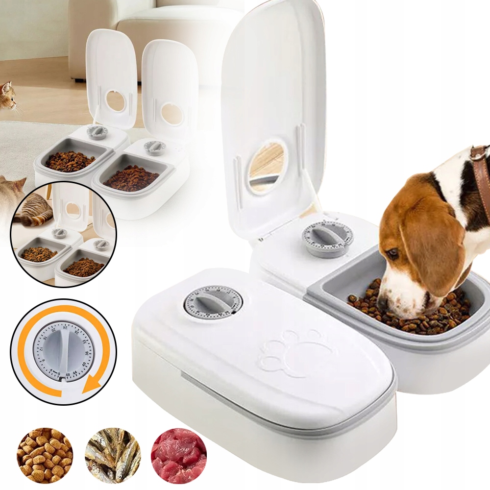 AUTOMATYCZNY KARMNIK DLA KOTÓW AUTOMATYCZNY PODAJNIK DLA ZWIERZĄT DOMOWYCH