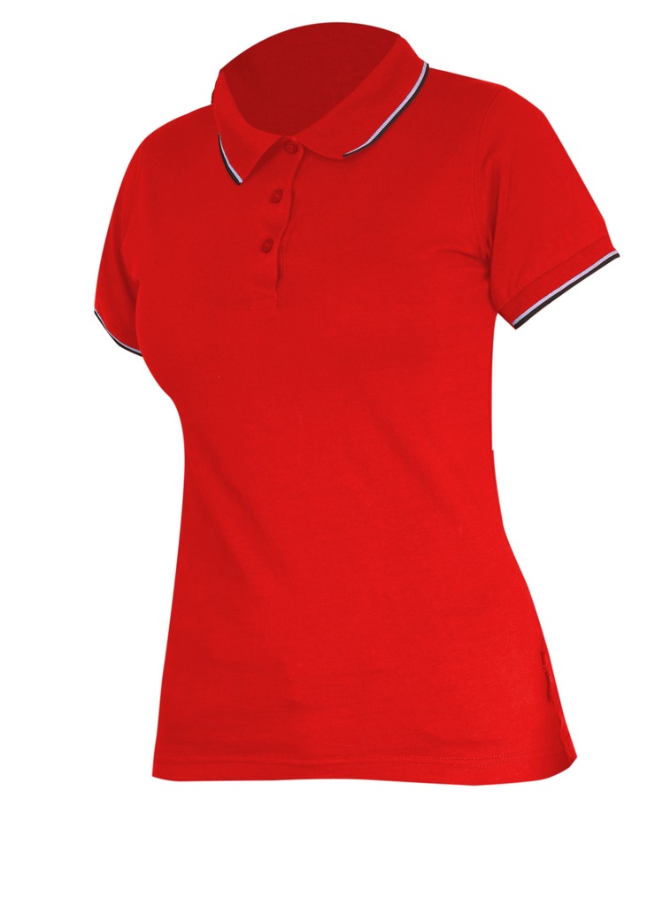 KOSZULKA POLO DAMSKA 190G/M2, CZERWONA, "S