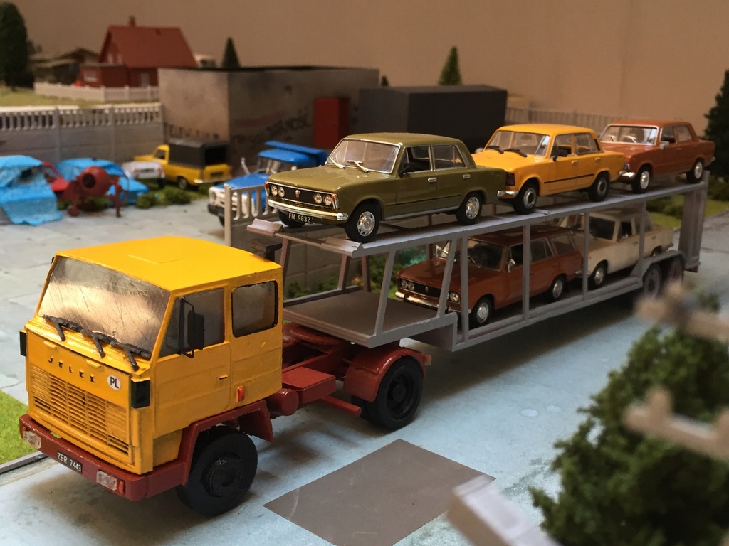 Jelcz C417 + Naczepa Laweta 1:43 | Auta PRL-u |