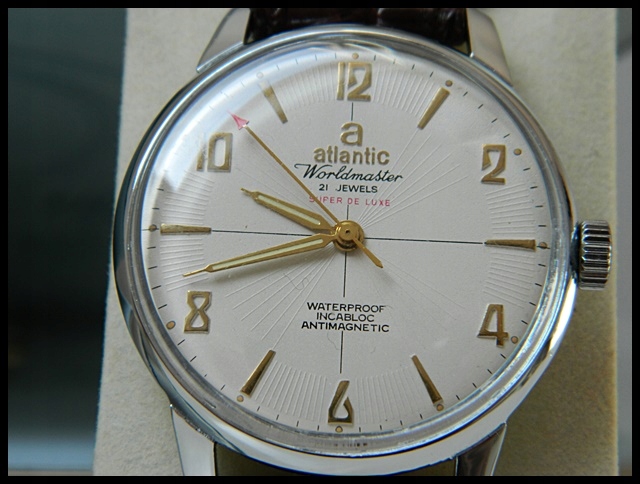 Stary zegarek Atlantic Super De Luxe 38,5mm piękny