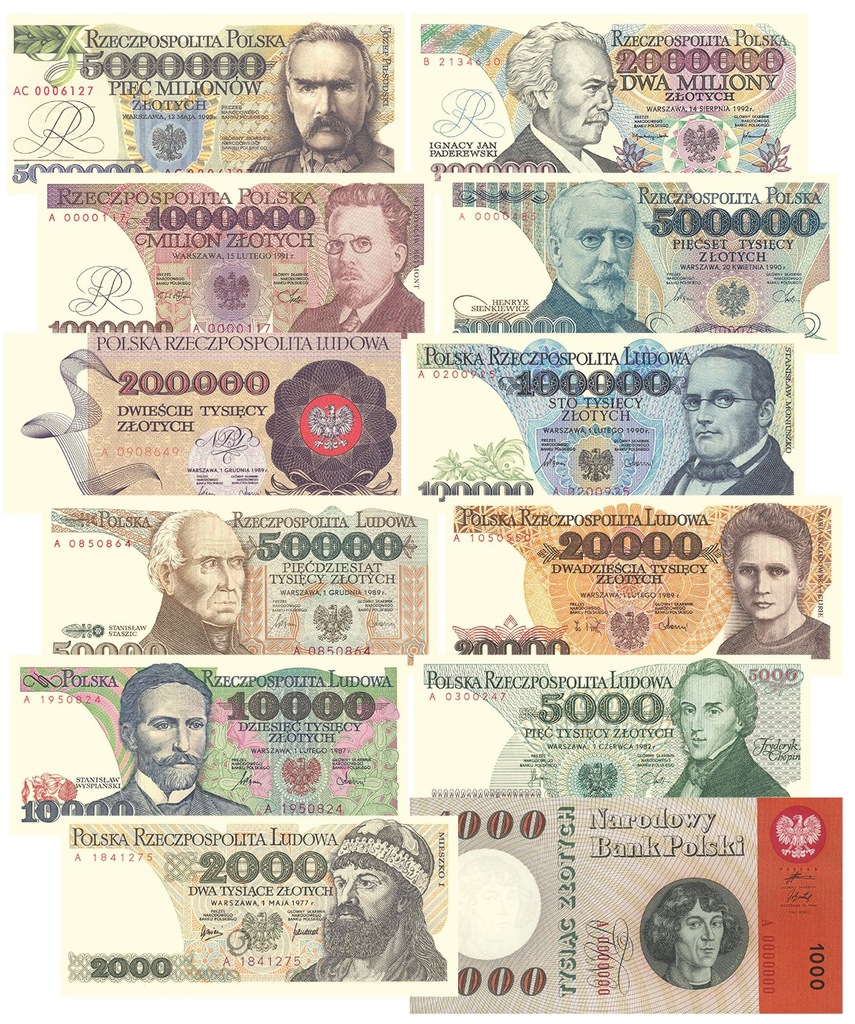 Купить Набор банкнот PRL UNC, полный + бесплатные экземпляры: отзывы, фото, характеристики в интерне-магазине Aredi.ru