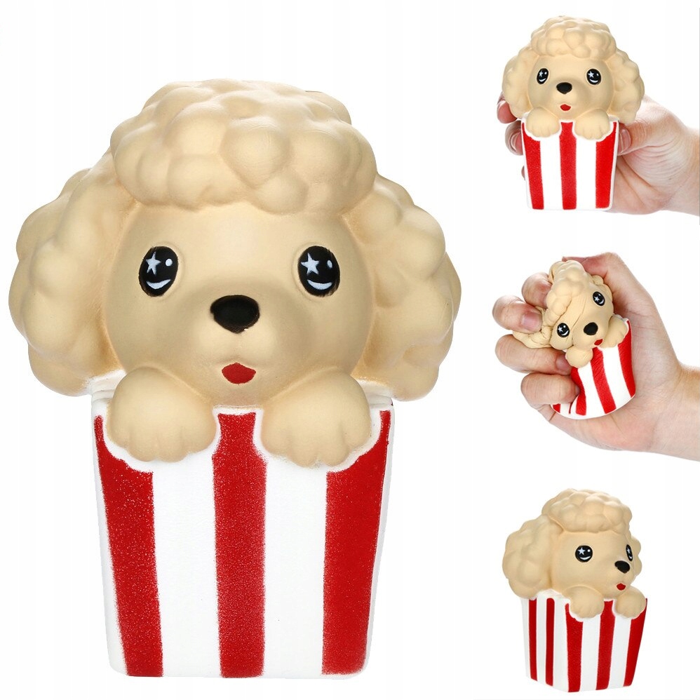 PUDEL POPCORN Pies Piesek SQUISHY Jumbo Gniotek