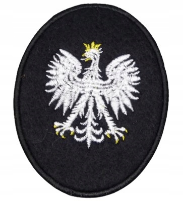 Godło orzeł tarcza naszywka czarna WP na mundur