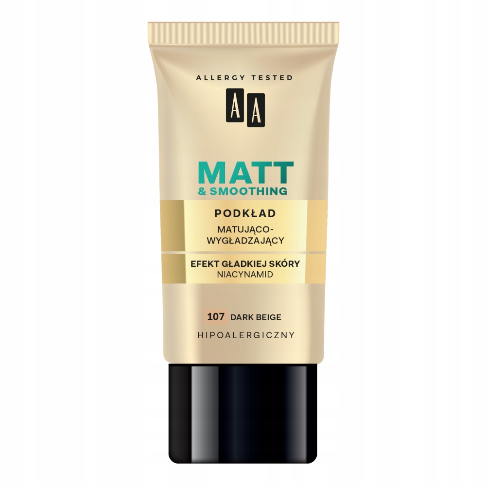 Aa Make Up Matt Podkład Matująco Wygładzający 107 Dark Beige 30 Ml