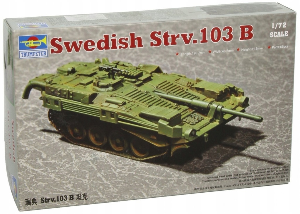 TRUMPETER SWEDISH STRV.103 B TANK 07248 1:72