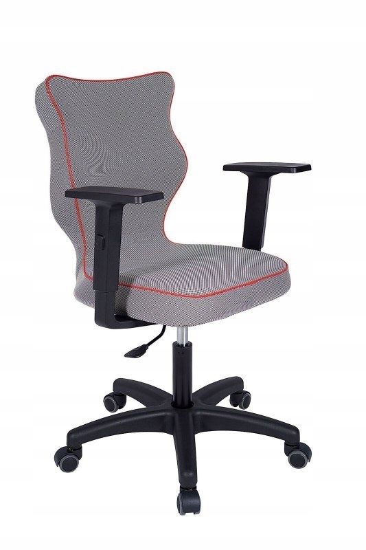 Krzesło obrotowe Luka rozmiar 6, lamówka czerwona
