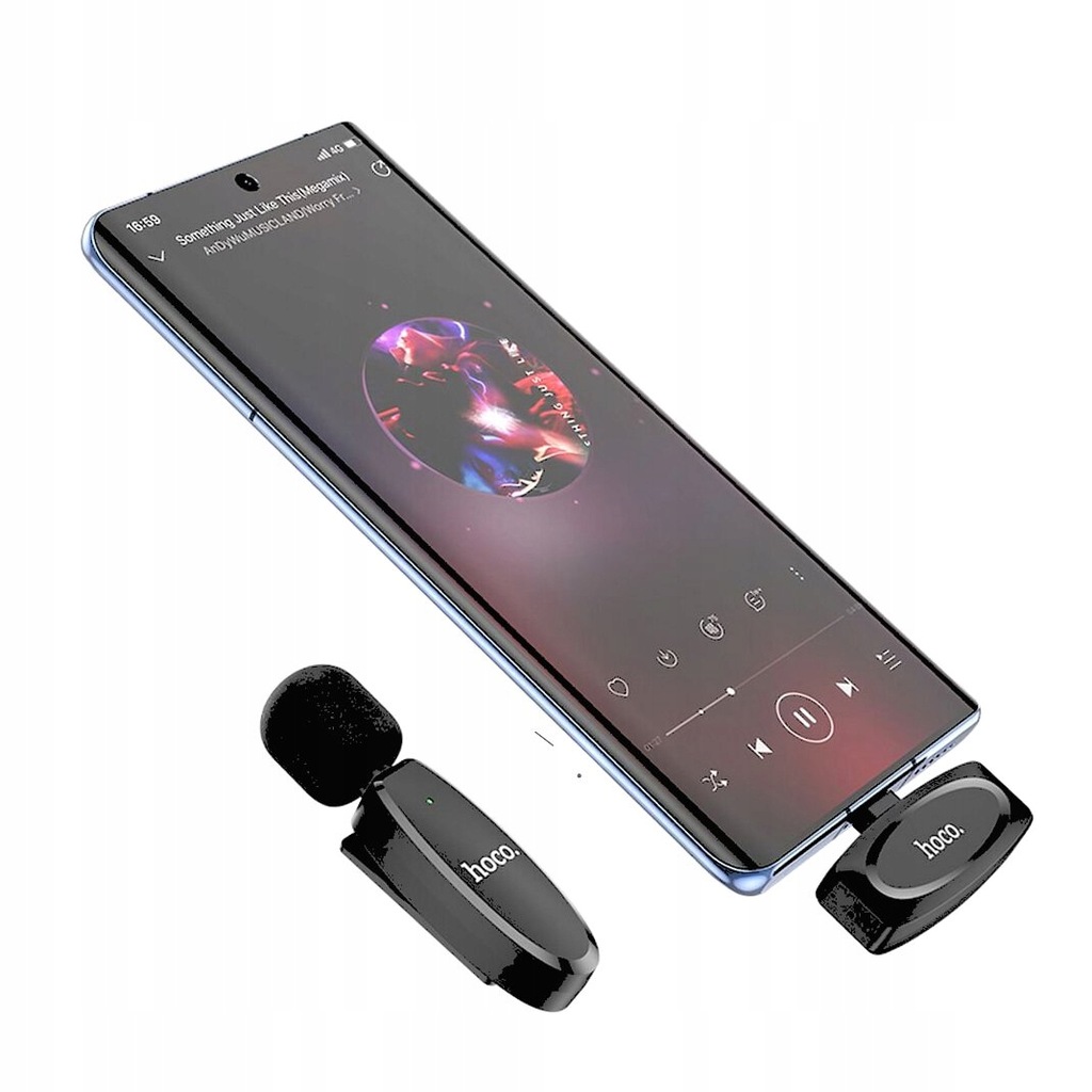 HOCO mikrofon bezprzewodowy krawatowy dla Typ C L15 czarny