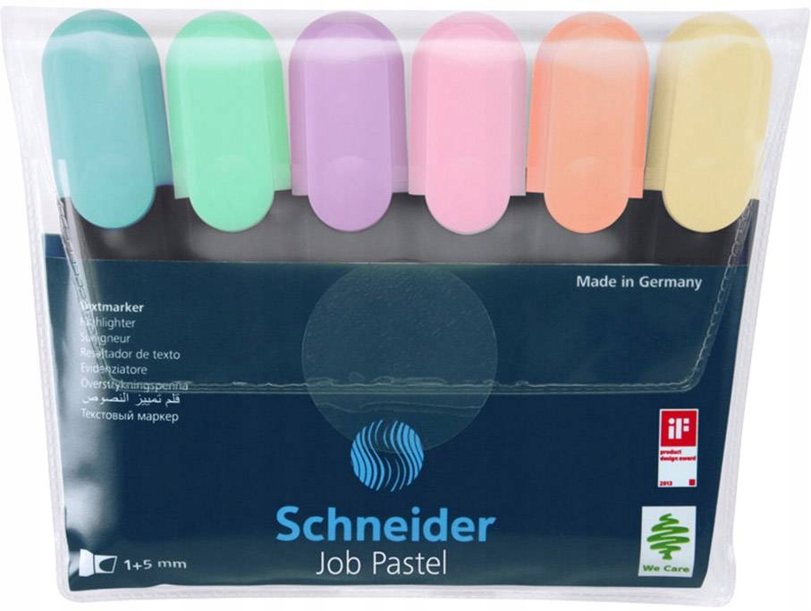 Zakreślacze Schneider Job Pastel 5 kolorów