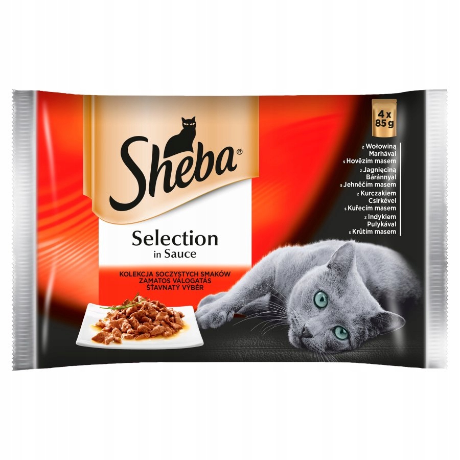 SHEBA Selection in Sauce Soczyste Smaki 4x85g