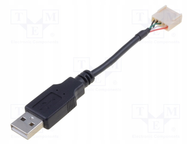 Przejście kabel-adapter USB A wt. wt. 5pin 0 1m