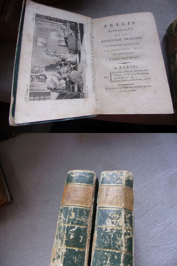 2 tomy komplet HISTORIA REWOLUCJI FRANCUSKIEJ Lacrectelle RYCINY 1803