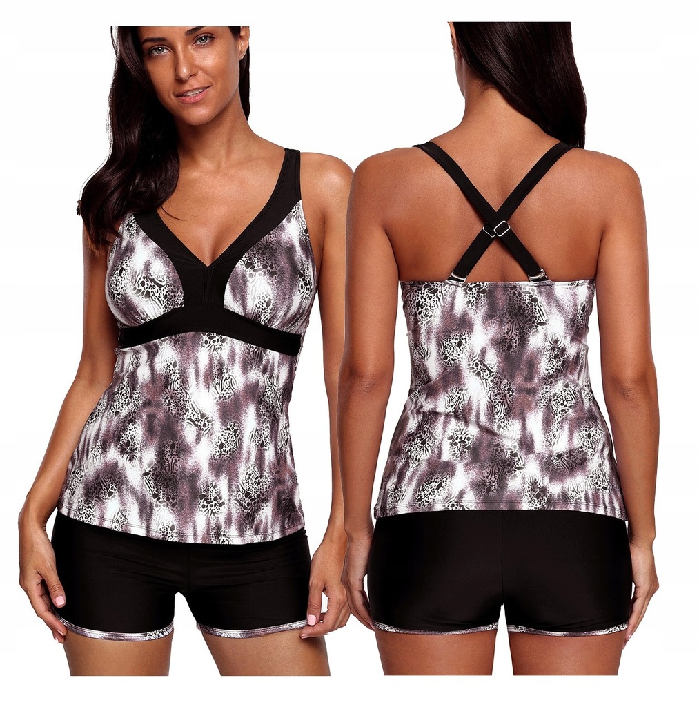 Tankini strój kąpielowy TOP z szortami 410265 50 9465644767 oficjalne archiwum Allegro