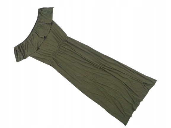 44-46 PAPAYA MAXI SUKIENKA KHAKI FALBANA W7'