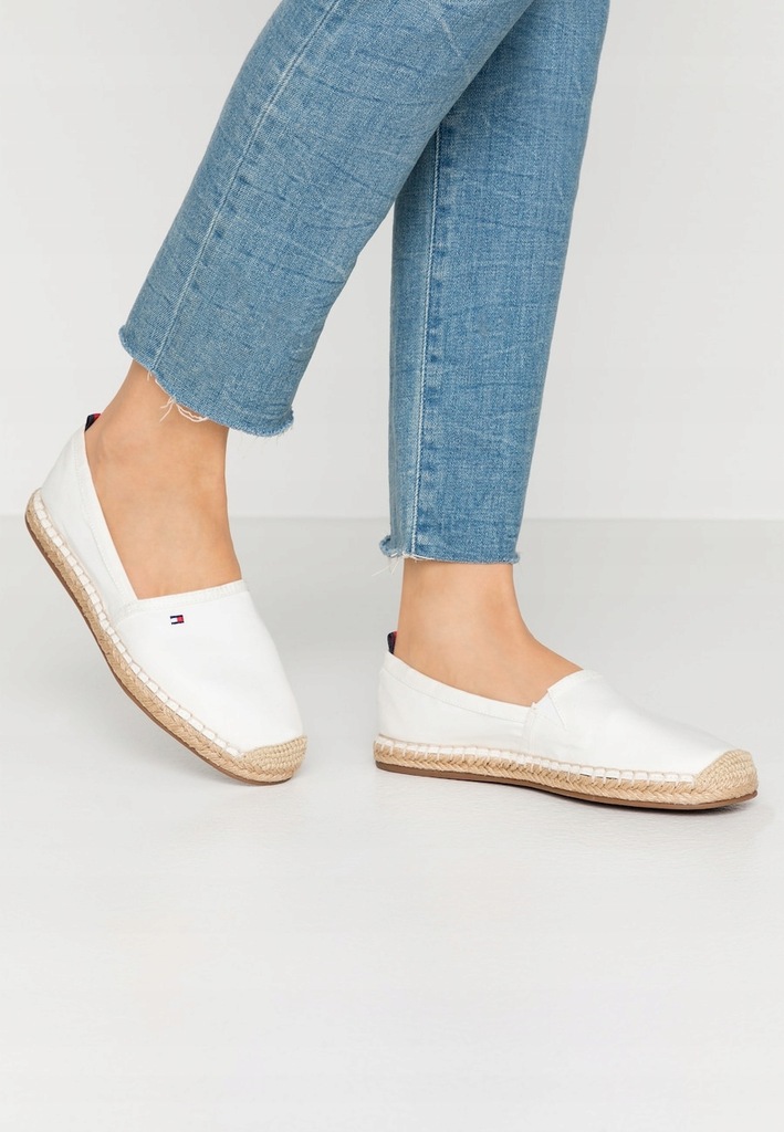 TOMMY HILFIGER FLAT ESPADRYLE DAMSKIE BIEL 40 FLA