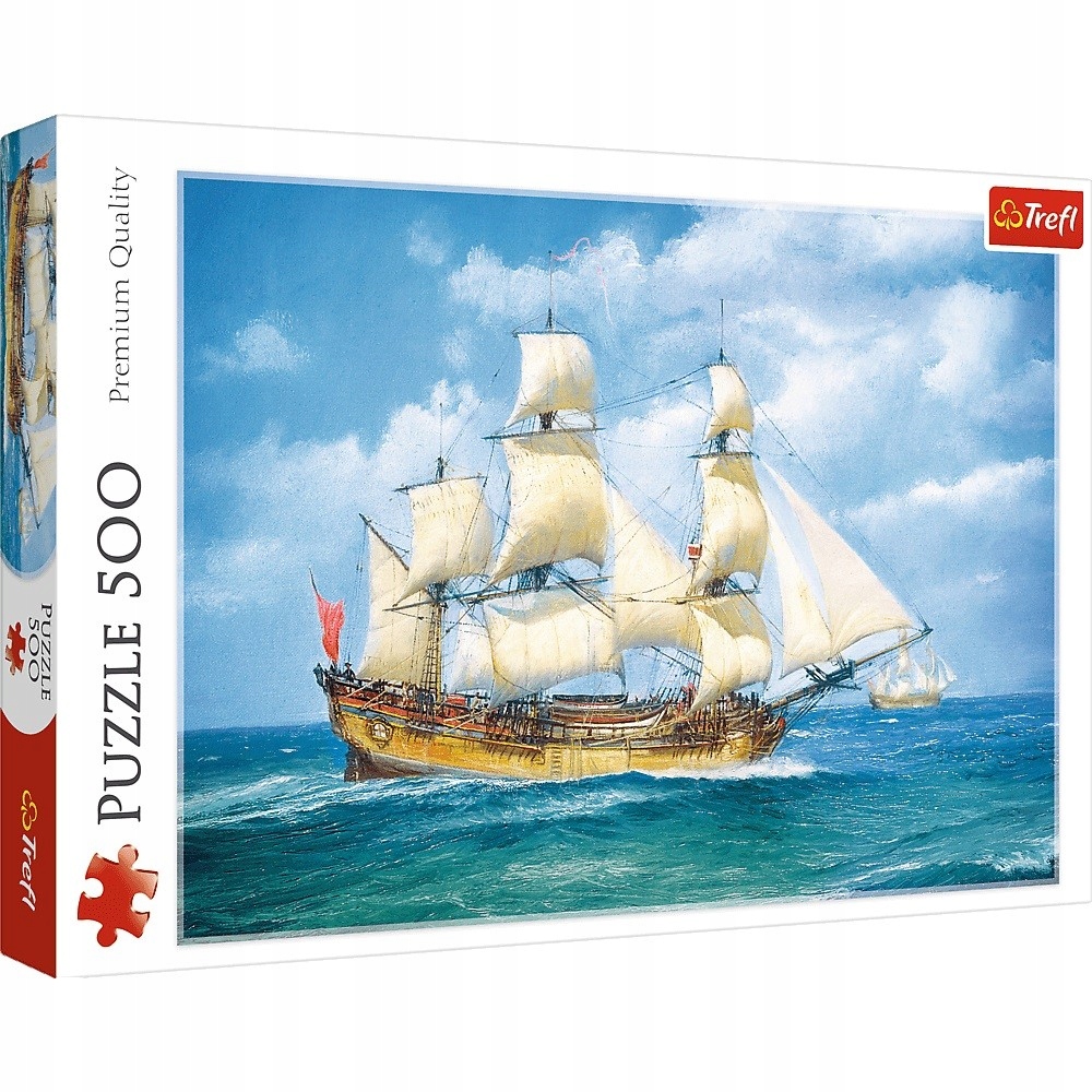 Puzzle 500 el. Morska podróż Statek Trefl 37399