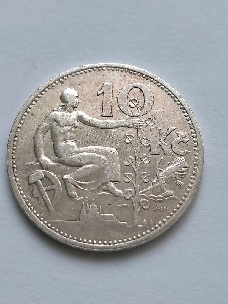 CZECHOSŁOWACJA 10 KORON 1931 r. Ag