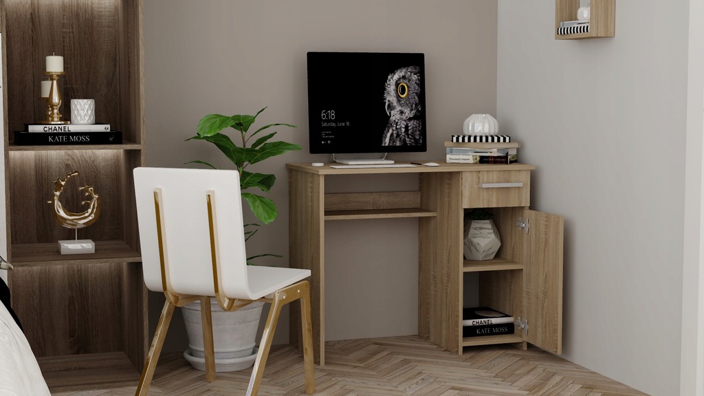 Купить Компьютерный стол JACEK 90 см со шкафом - SONOMA: отзывы, фото и ...