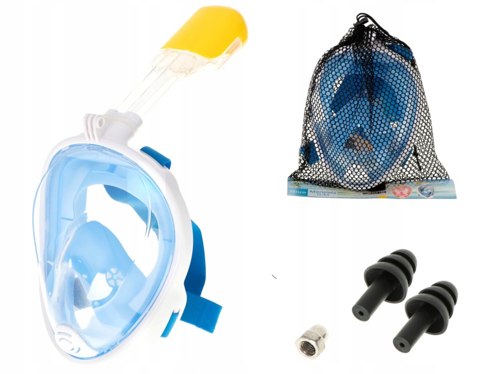 MASKA DO NURKOWANIA PŁYWANIA SKŁADANA PEŁNOTWARZOWA ZESTAW S/M