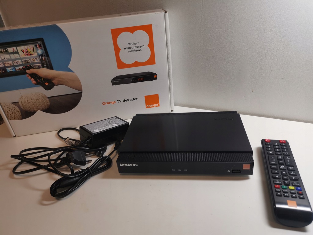 Dekoder Samsung ICU 100 ORANGE TV 4K Komplet nowy 11506333517