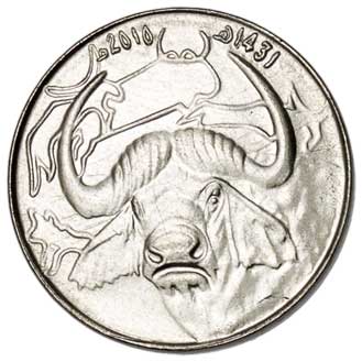 ALGIERIA 1 dinar 2015 Bawół