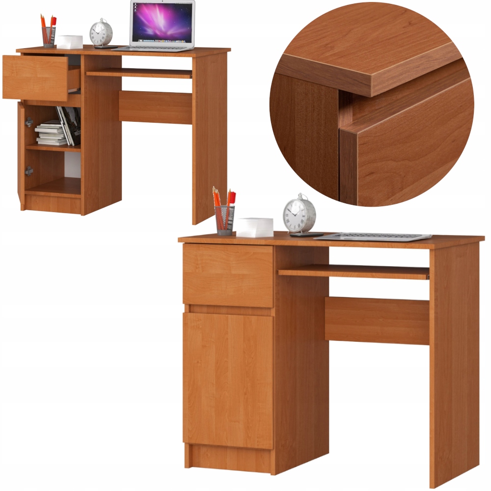 BIURKO KOMPUTEROWE BIUROWE OLCHA SZUFLADY 90cm x 50 cm NOWOCZESNE A6 LEWE