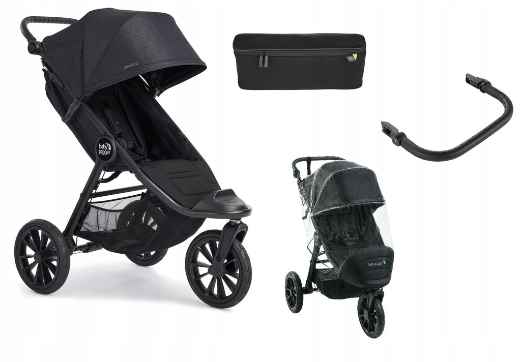 BABY JOGGER CITY ELITE 2 OPULENT BLACK WÓZEK SPACEROWY DO 22KG+AKCESORIA