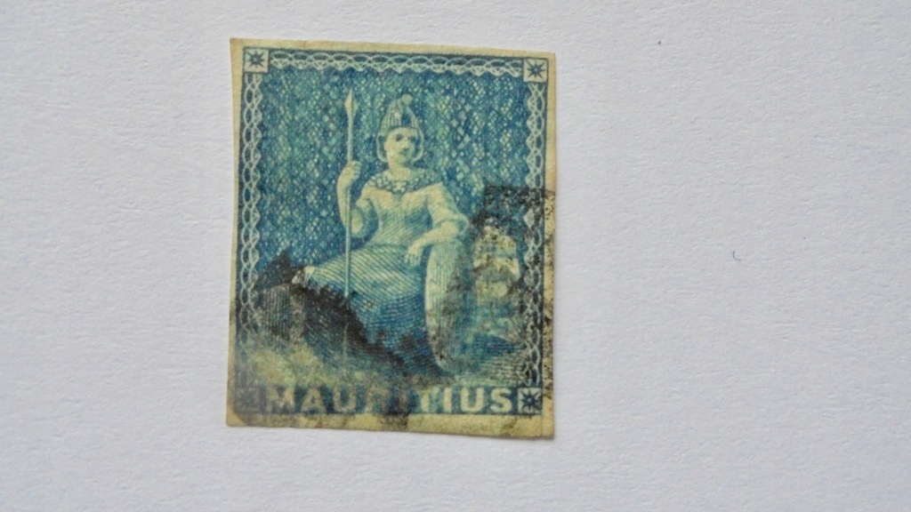1858 kolonia Angielska-Mauritius Mi.15 kasowany znaczek