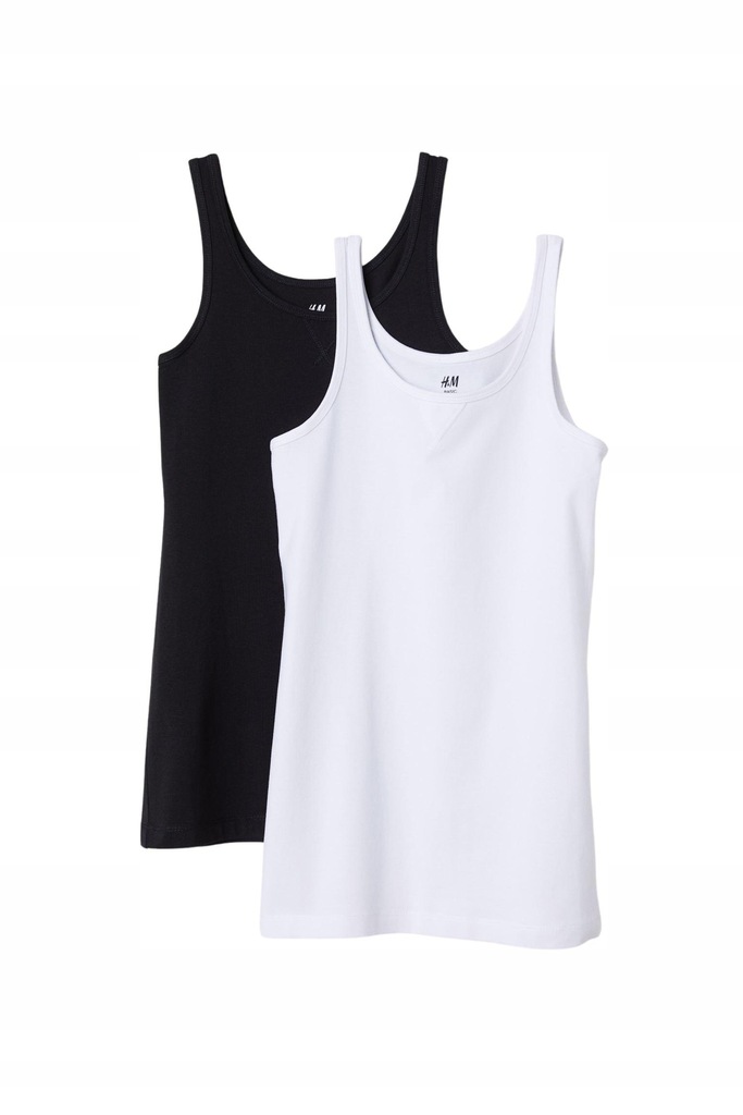 19G133 H&M_MJ9 KLASYCZNY TOP 2 PACK__158/164CM