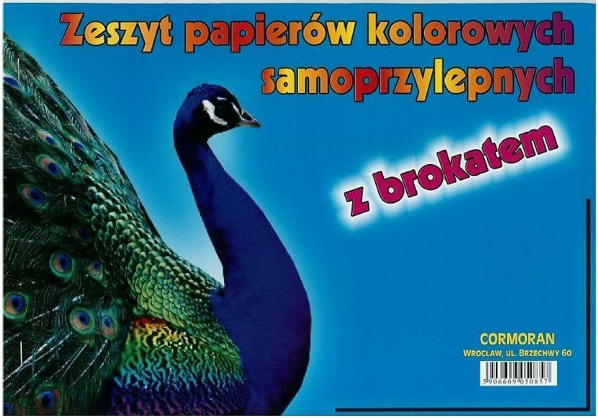 Zeszyt papierów kolorowych samoprzyl. A4 brokat