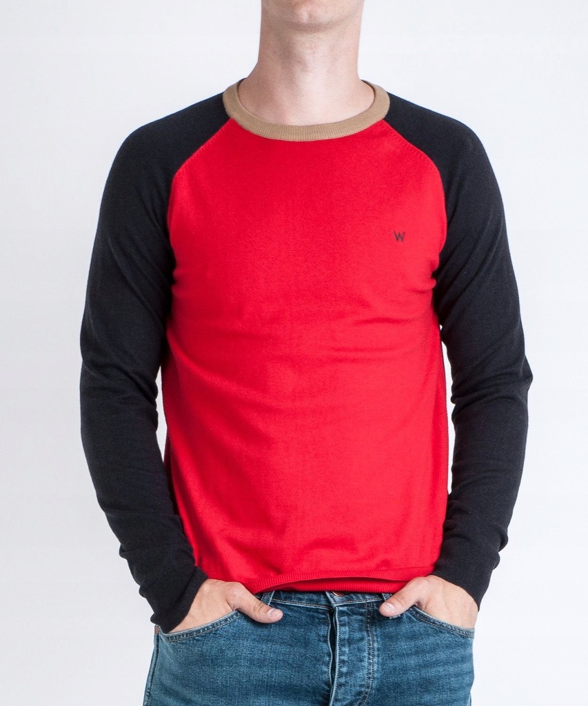 Wrangler RAGLAN KNIT W86152PWN Salsa Red M