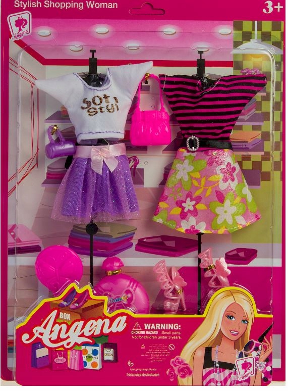 ZESTAW UBRANEK DLA LALEK SUKIENKA BUCIKI TOREBKA