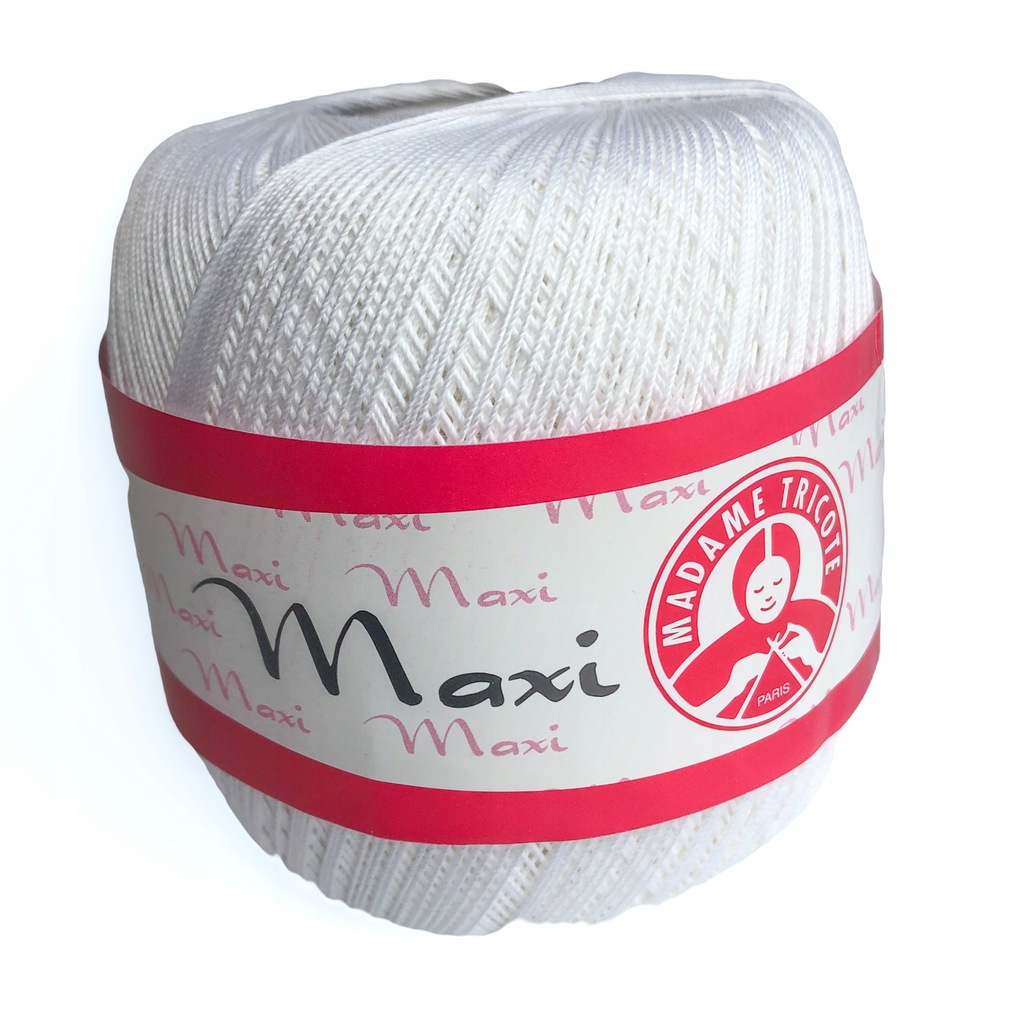 Kordonek Maxi Madame Tricote duży 100g biały 1000
