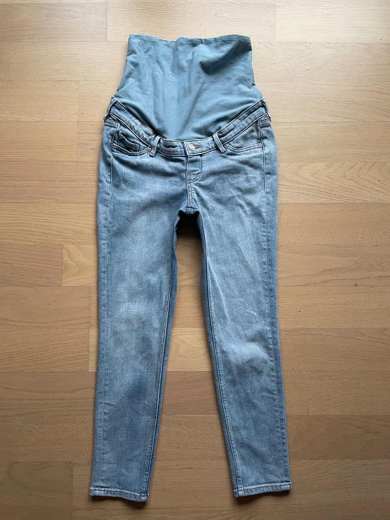 Spodnie ciążowe jeans H&M MAMA rurki rozm.S