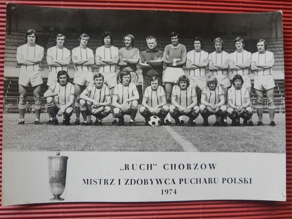 Piłka nożna Puchar Polski 1974 Ruch Chorzów (1455d)