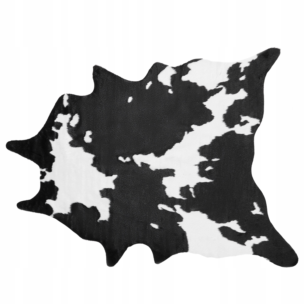 Dywan ekoskóra 150 x 200 cm czarno-biały BOGONG